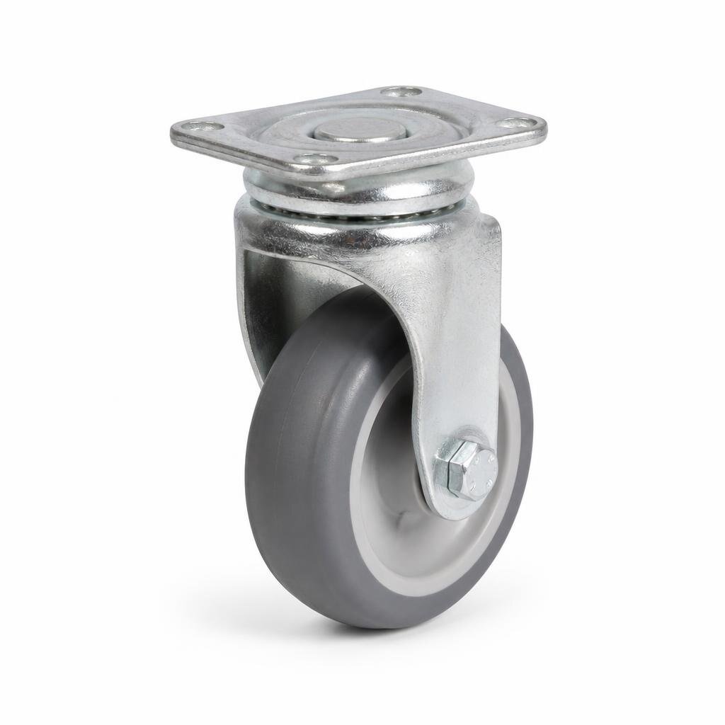 P61M 3" M/DUTY GREY TPR CASTOR SWIVEL