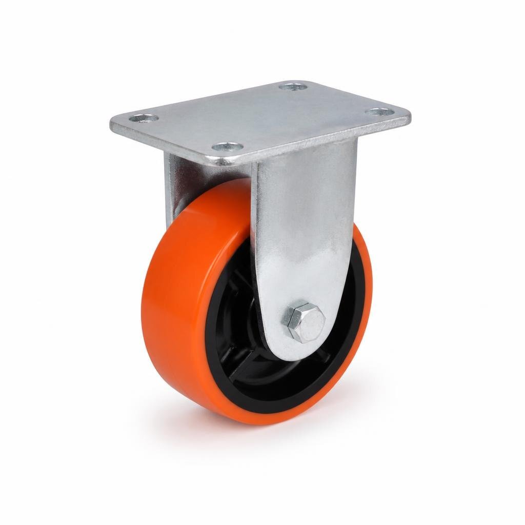 P61M 3" M/DUTY ORANGE TPP CASTOR RIGID