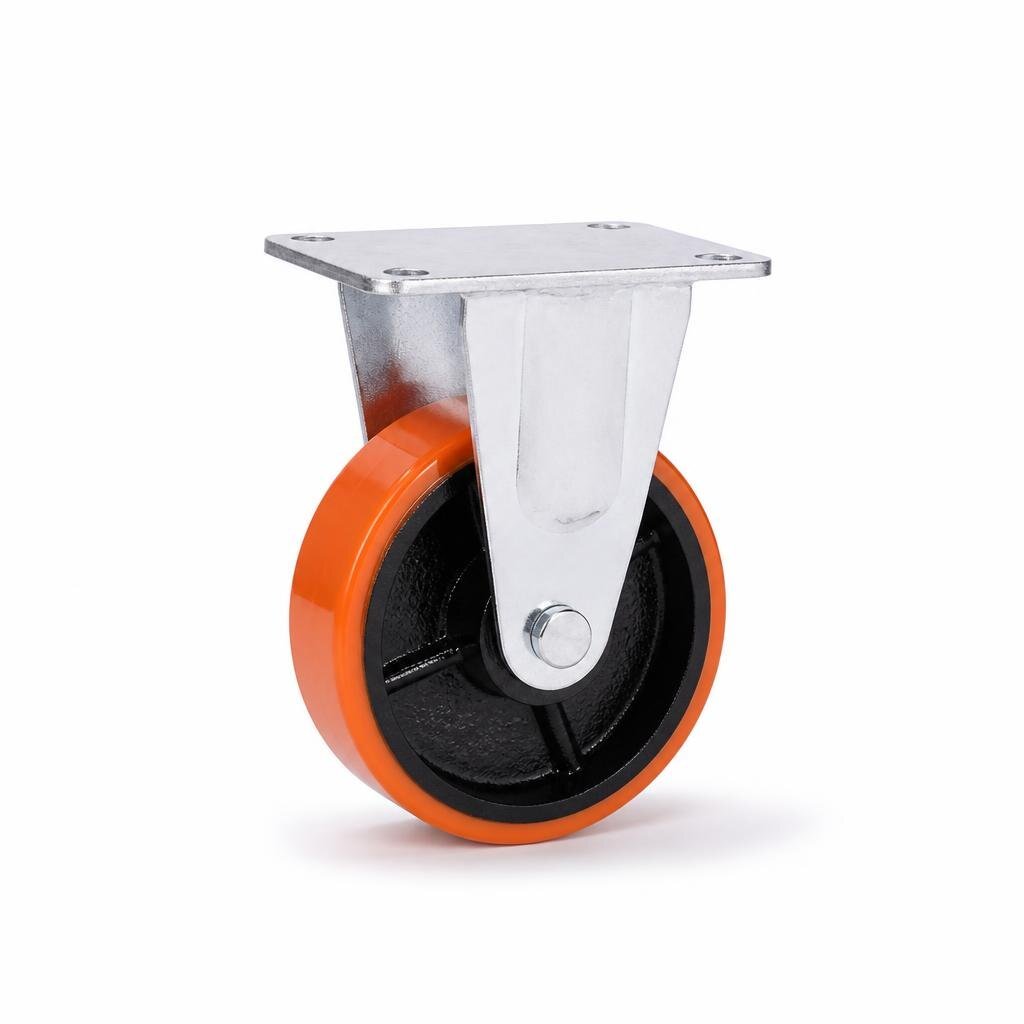 P61M 4" M/DUTY ORANGE TPP CASTOR RIGID