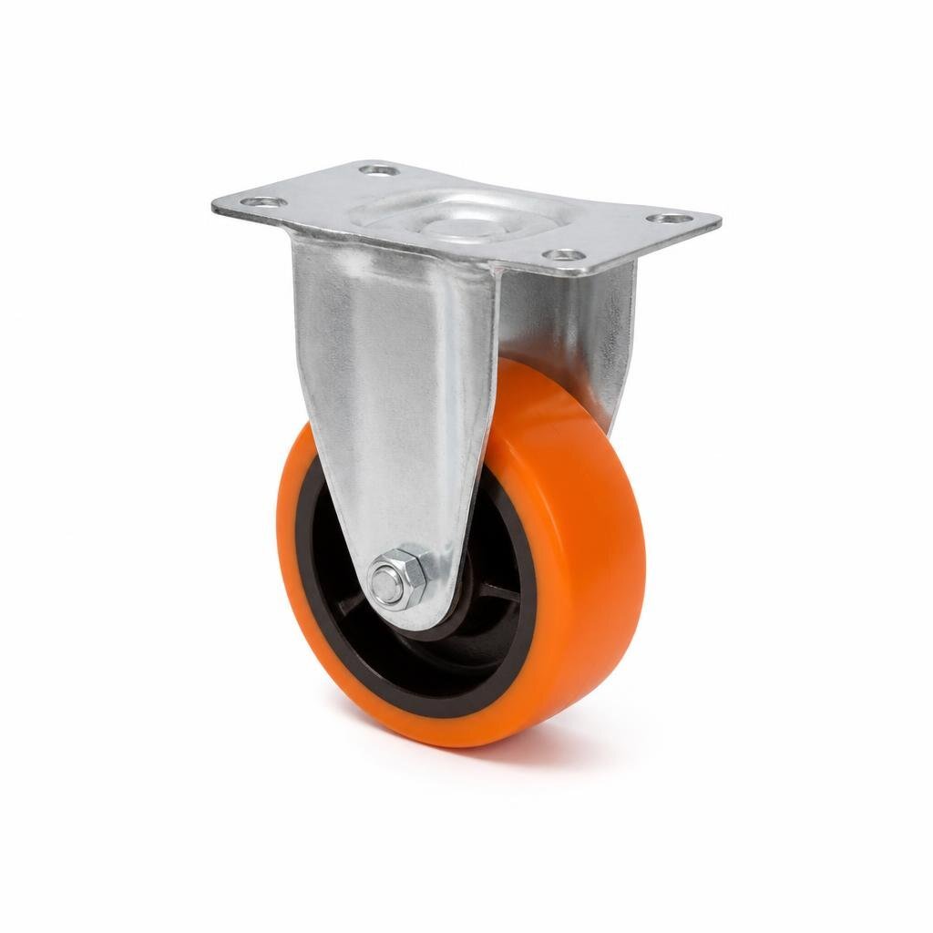 P61M 5" M/DUTY ORANGE TPP CASTOR RIGID