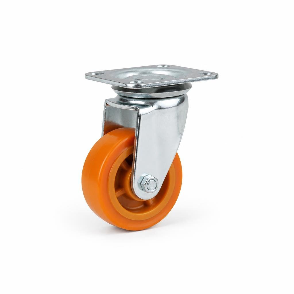 P80M 4" M/DUTY ORANGE TPP CASTOR SWIVEL
