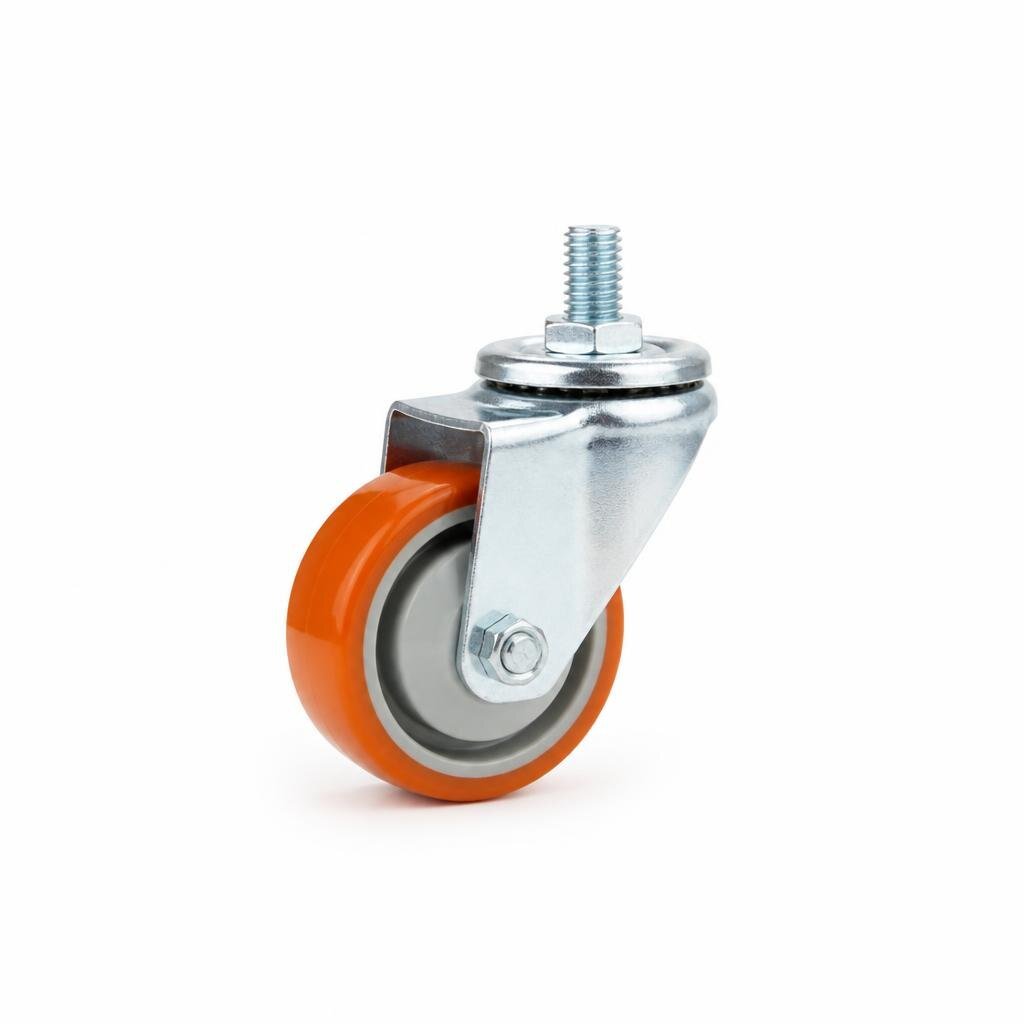 P80M 5" M/DUTY ORANGE TPP CASTOR SWIVEL