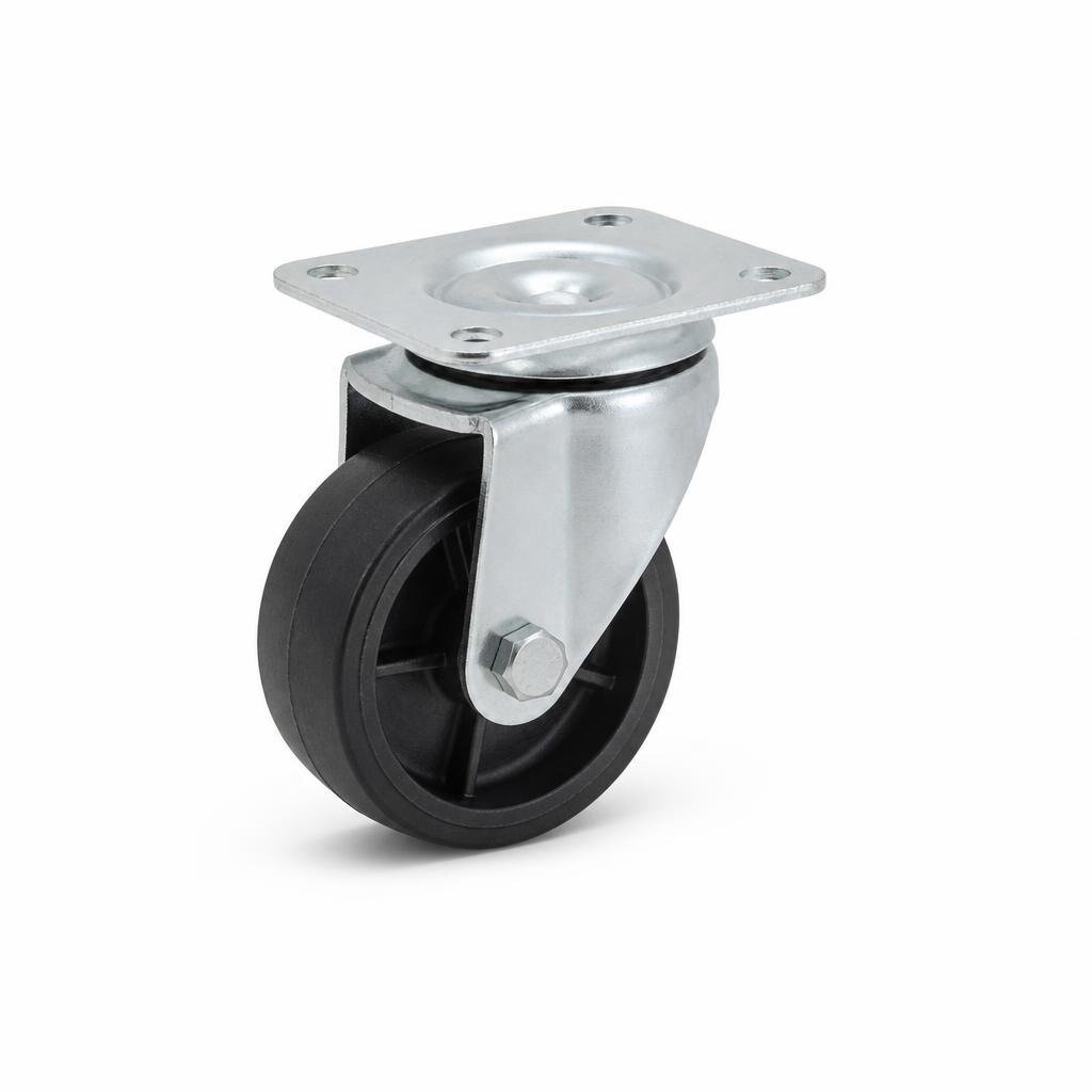 P23H 4" H/DUTY POLYPROPYLENE CASTOR SWIVEL