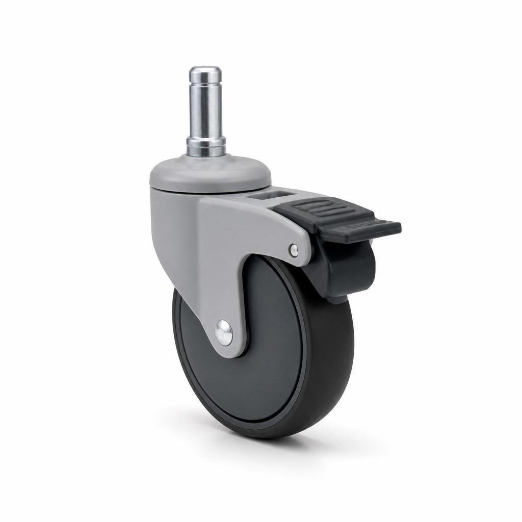 P23H 4" H/DUTY POLYPROPYLENE CASTOR TOTAL BRAKE
