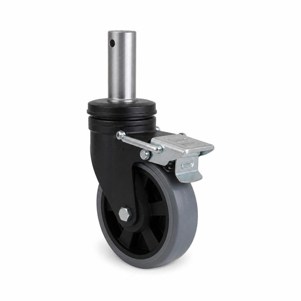 P23H 8" H/DUTY POLYPROPYLENE CASTOR TOTAL BRAKE