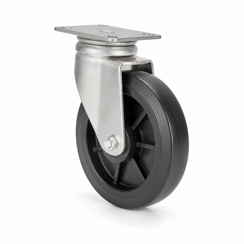 P64H 8" H/DUTY POLYPROPYLENE CASTOR SWIVEL