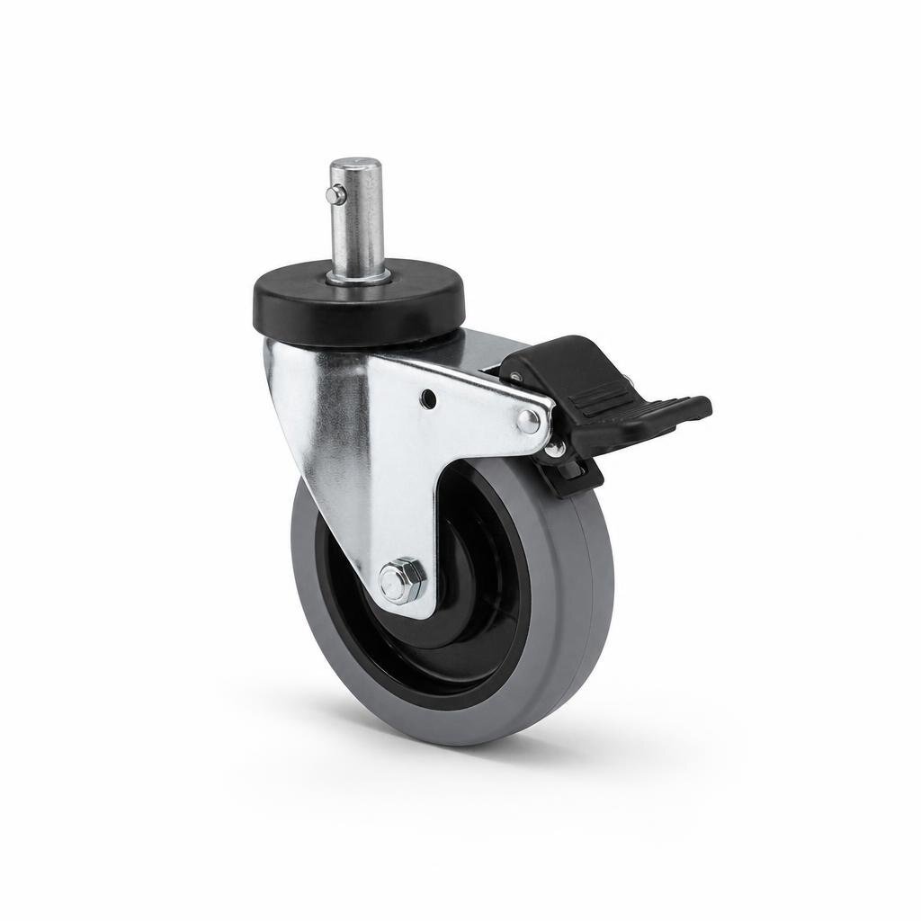 P64H 6" H/DUTY POLYPROPYLENE CASTOR TOTAL BRAKE