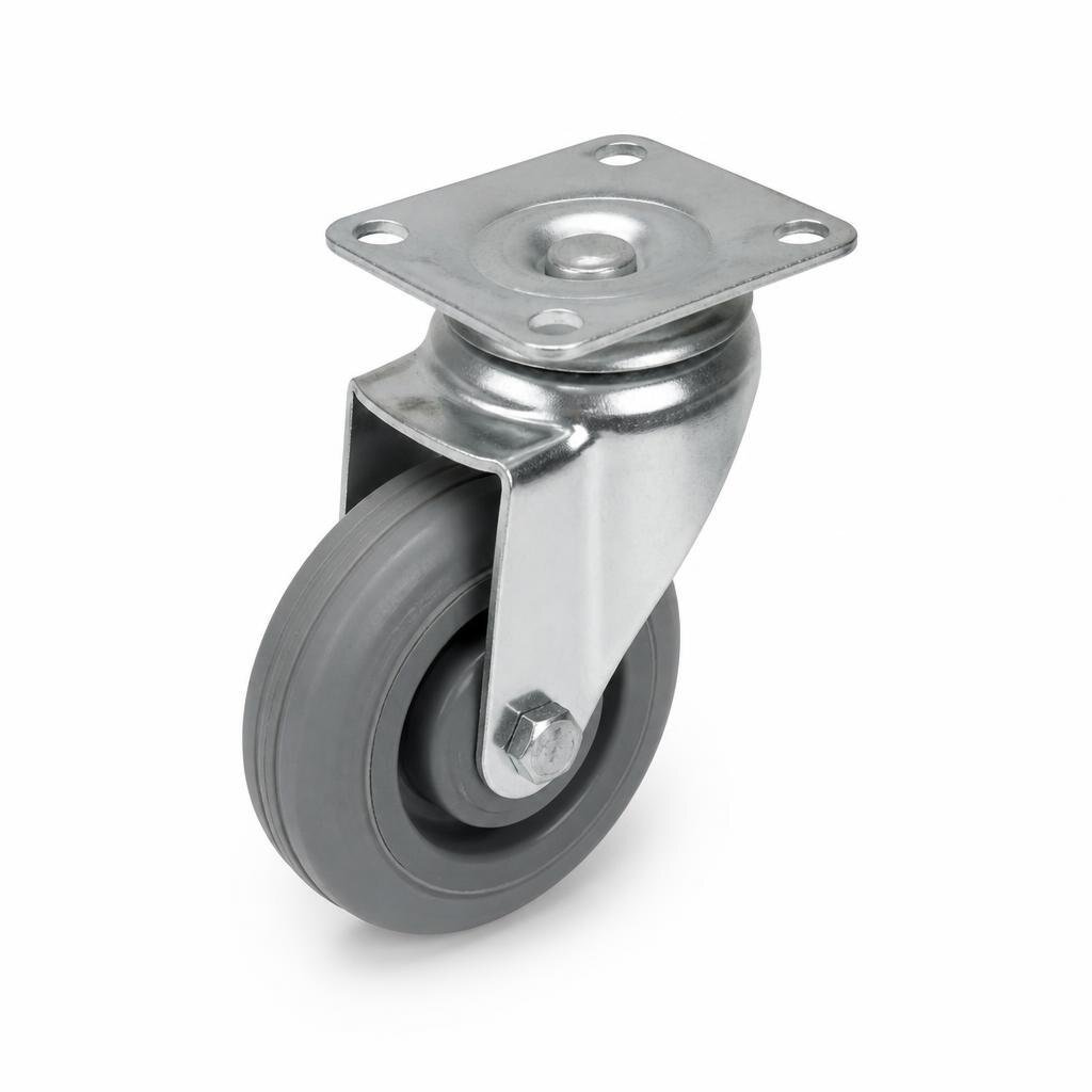 4" RUBBER CASTOR WHEEL SWIVEL