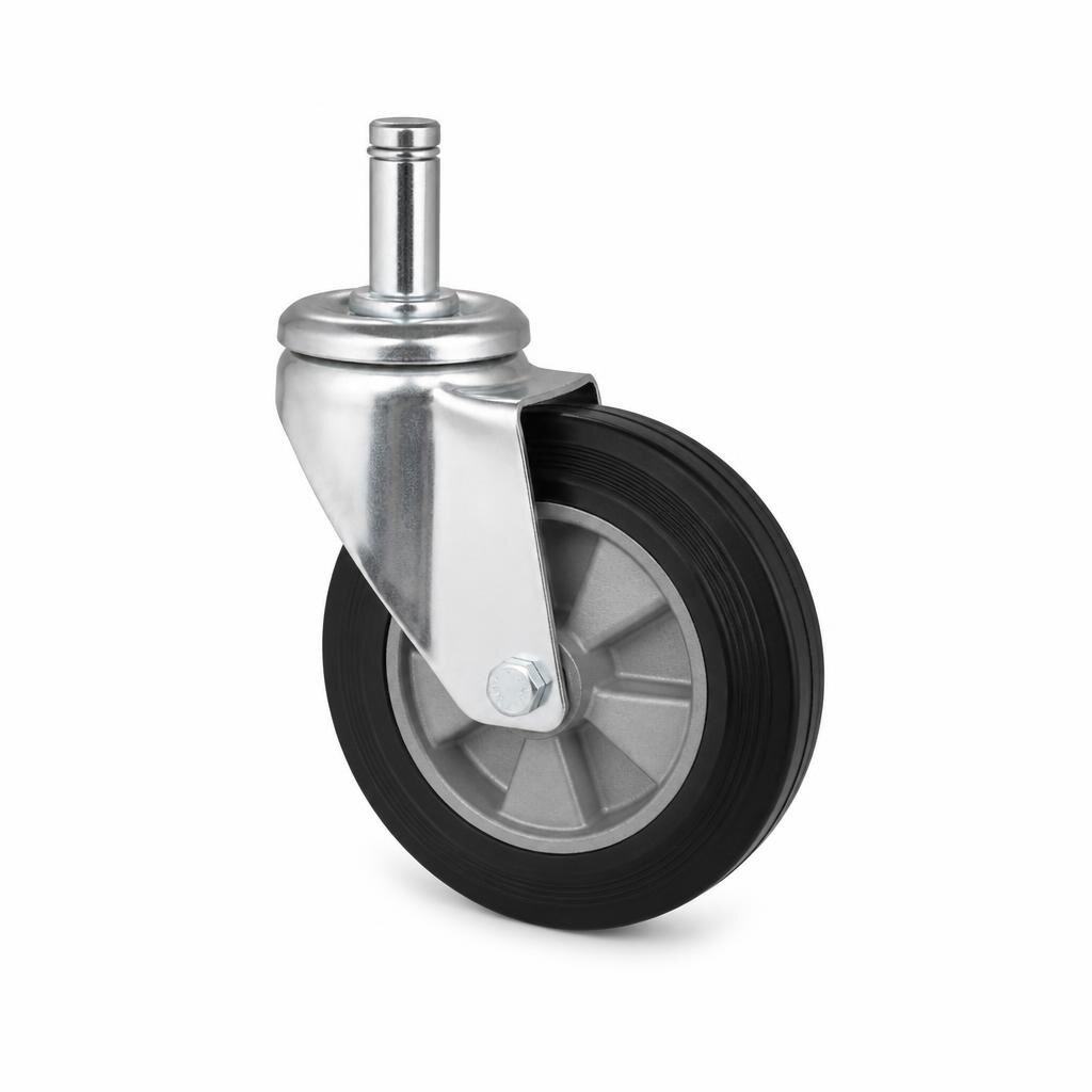 6" RUBBER CASTOR WHEEL SWIVEL