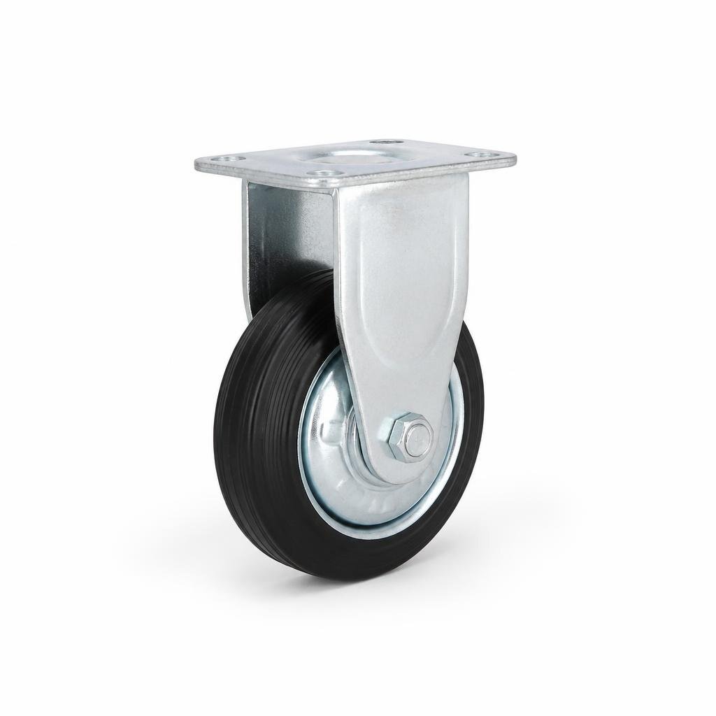 4" RUBBER CASTOR WHEEL RIGID