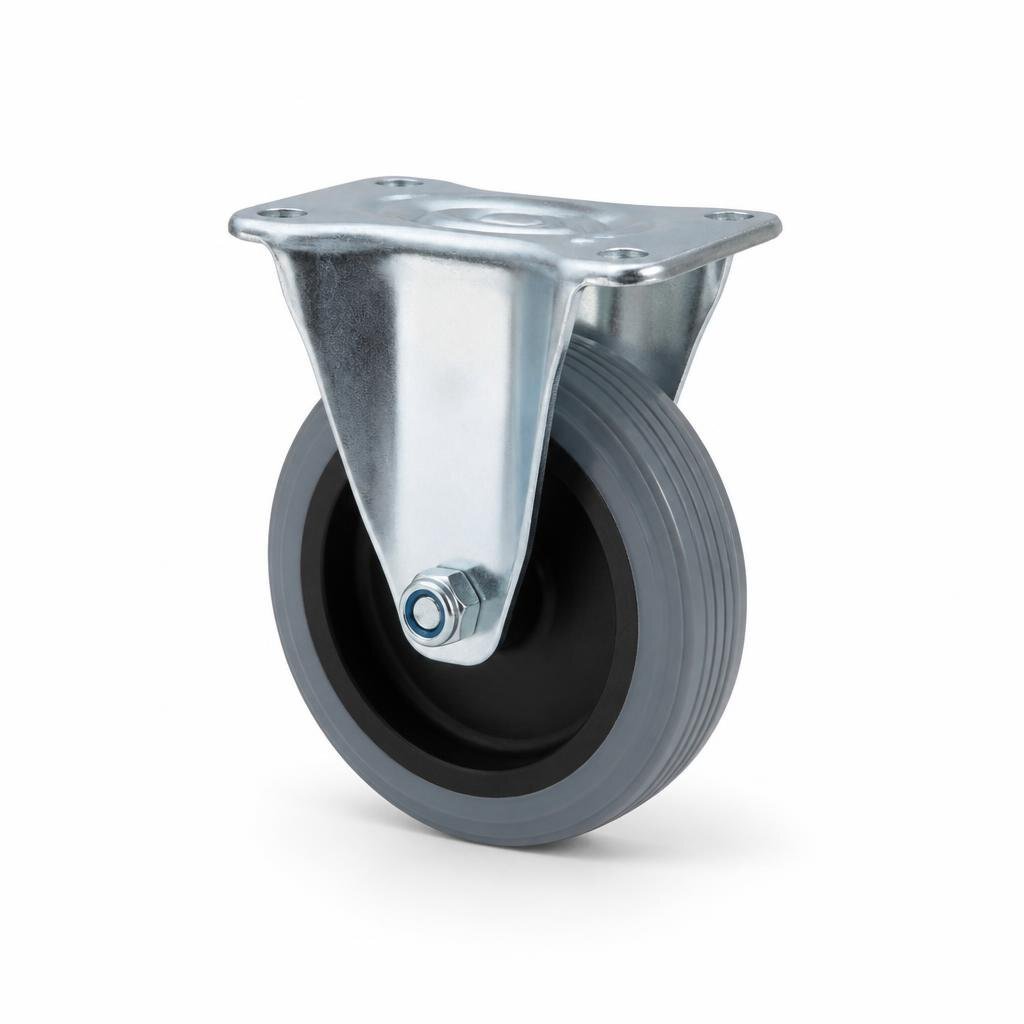 6" RUBBER CASTOR WHEEL RIGID