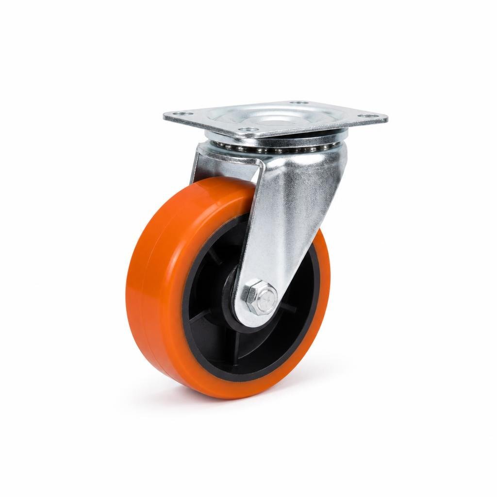 B80M 4" MEDIUM DUTY ORANGE TPP CASTOR SWIVEL