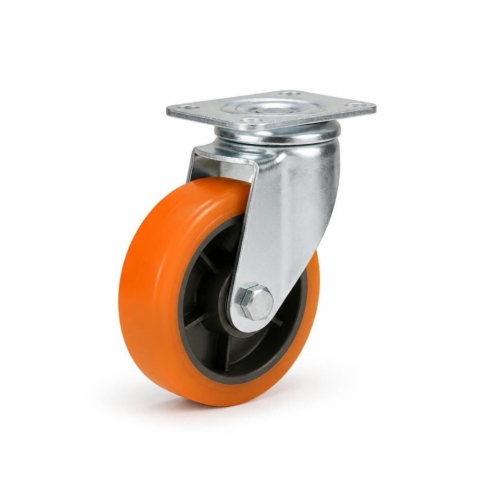 B80M 5" MEDIUM DUTY ORANGE TPP CASTOR SWIVEL