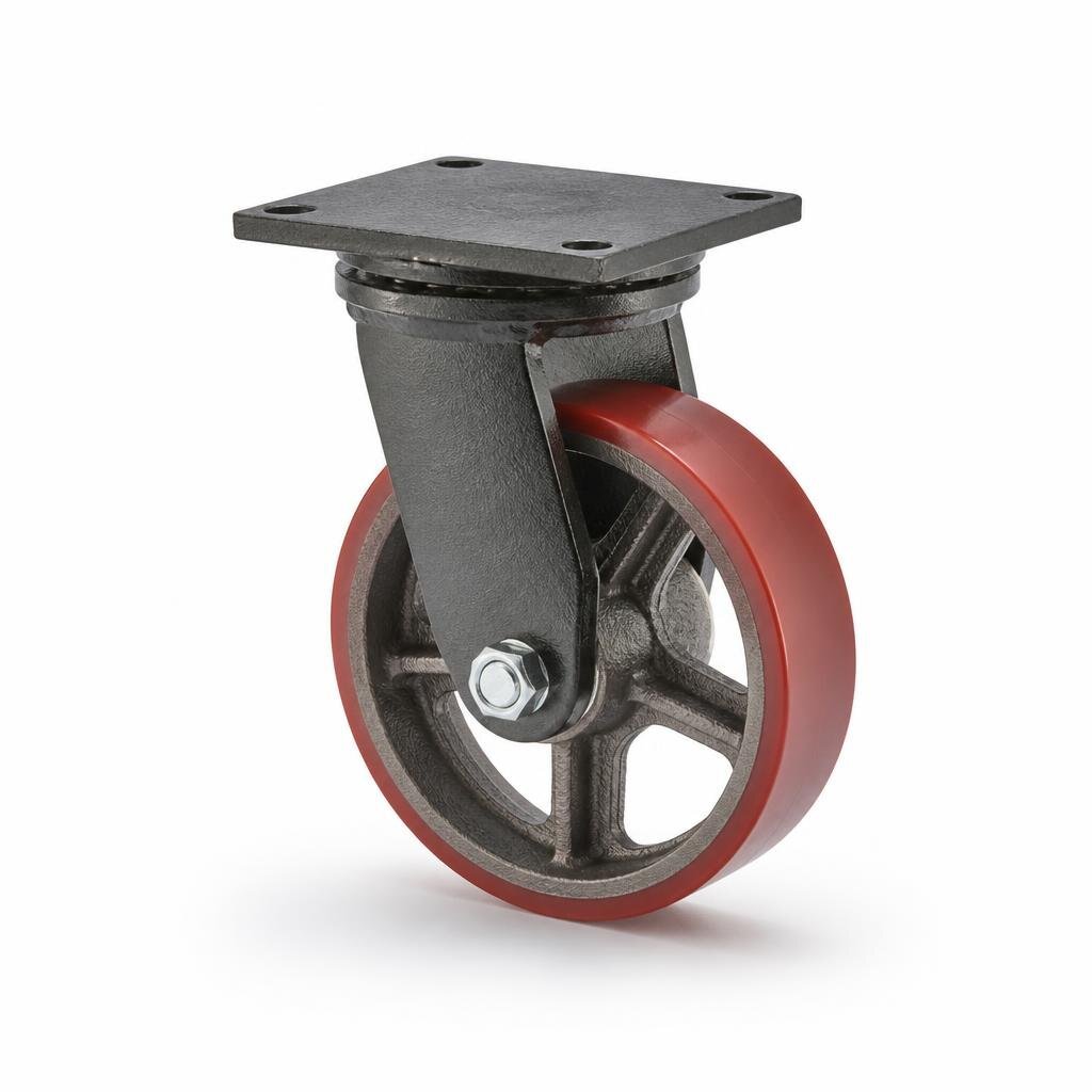 P23H 6"RC2 H/DUTY CAST- IRON CASTOR (RIM)