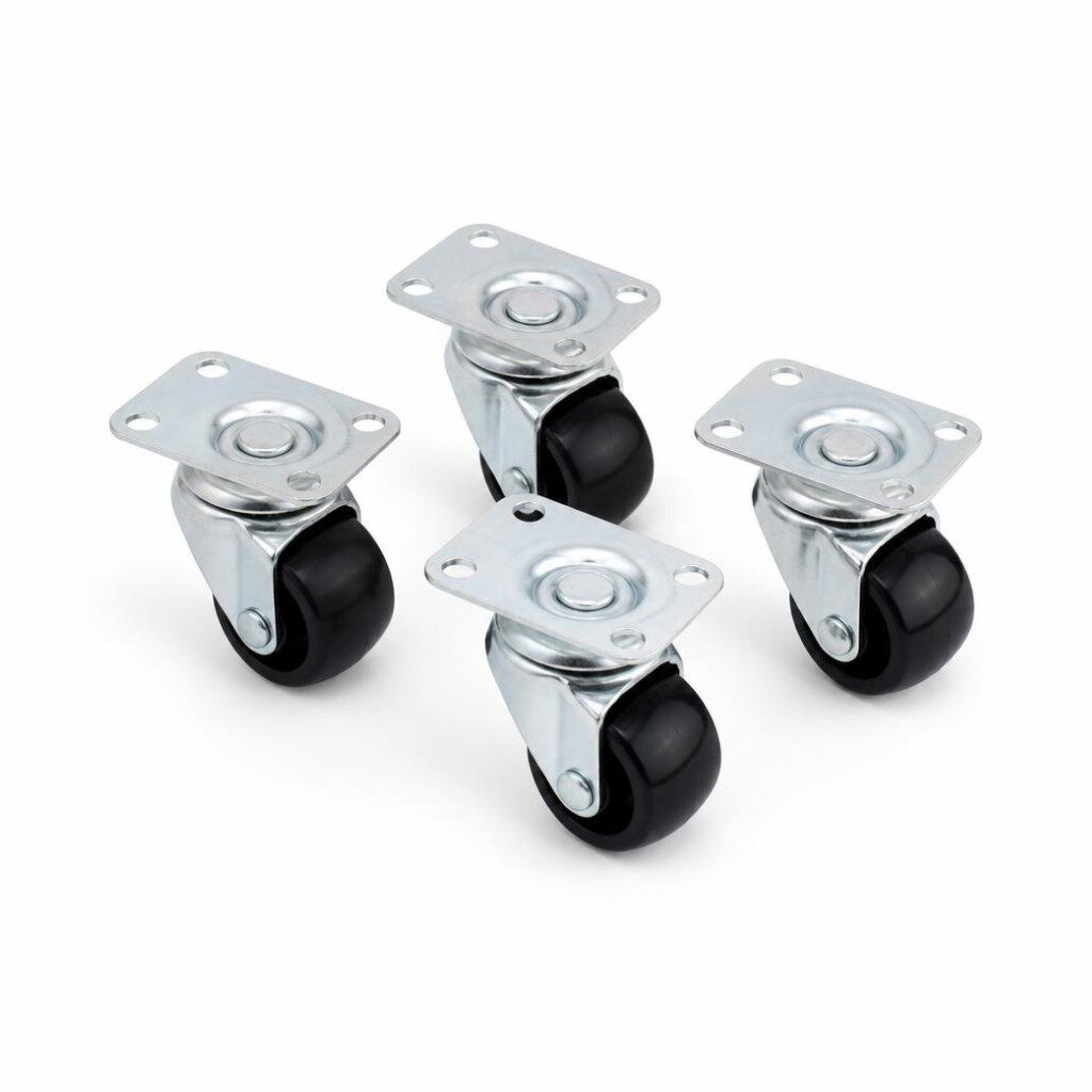 12MM POLY CASTER WHEEL - 4PCS
