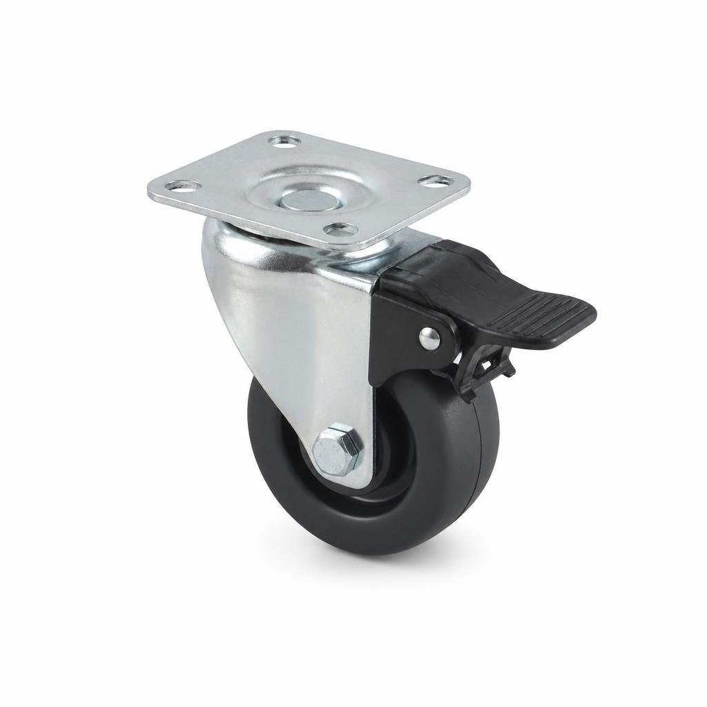 MARKSMAN 2265 2" BRAKE FLAT TYPE NYLON CASTER