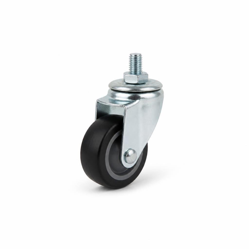3" X 8 X 65MM SWIVEL RUBBER WHEEL WITH BOLTNUT