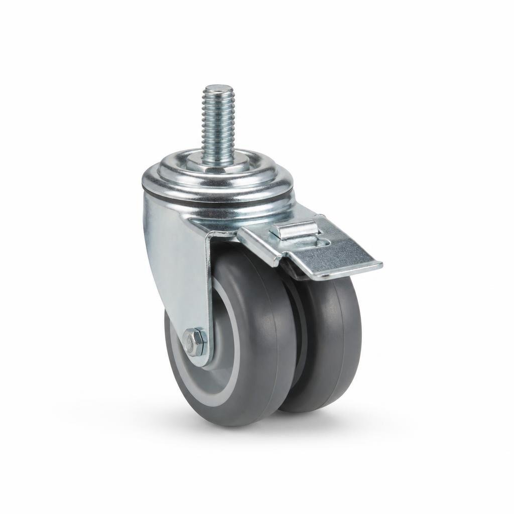 T-21DB125TPU 5" MEDIUM DUTY DOUBLE BRAKE WHEEL