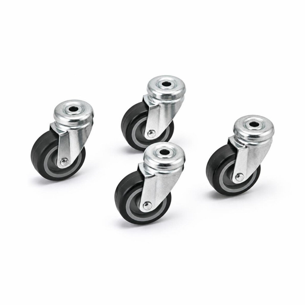 KERISA 5" SWIVEL RUBBER WHEELS WITH OUT BOLT