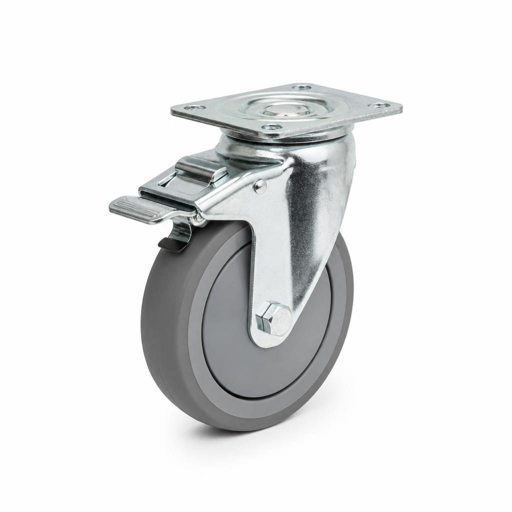BANGFA G-41BT200N 8" TOTAL BRAKE CASTOR ROLLER