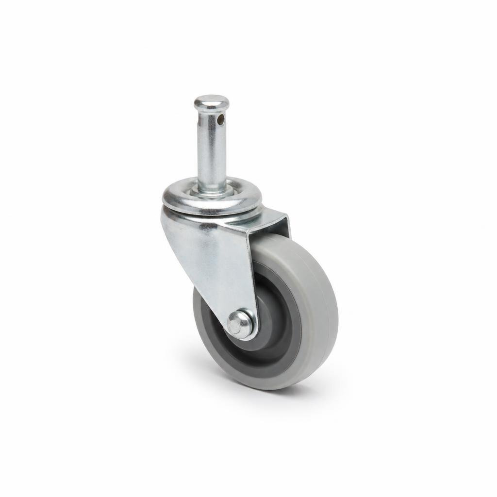 KERISA GRAY COLOUR PIN TYPE SWIVEL RUBBER WHEELS