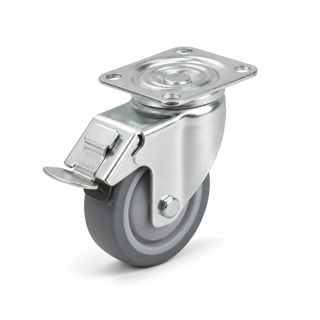 E-MAX 3" PU CASTOR - BRAKE