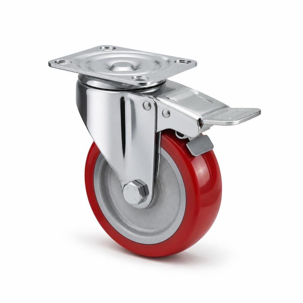 E-MAX 5" PU CASTOR - BRAKE