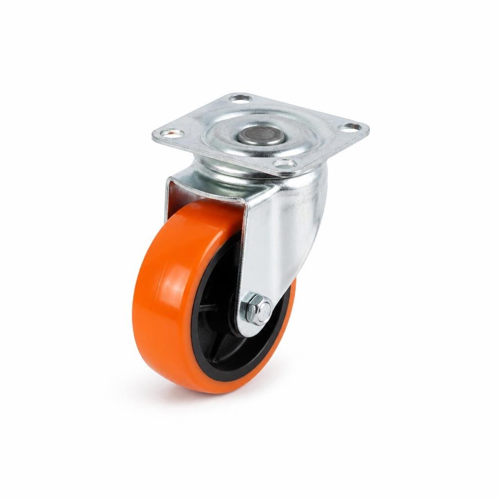 M-5" ORANGE PU CASTER - SWIVEL
