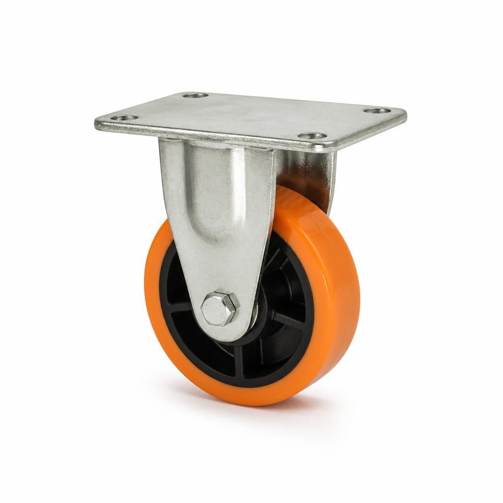 M-3" ORANGE PU CASTER - RIGID