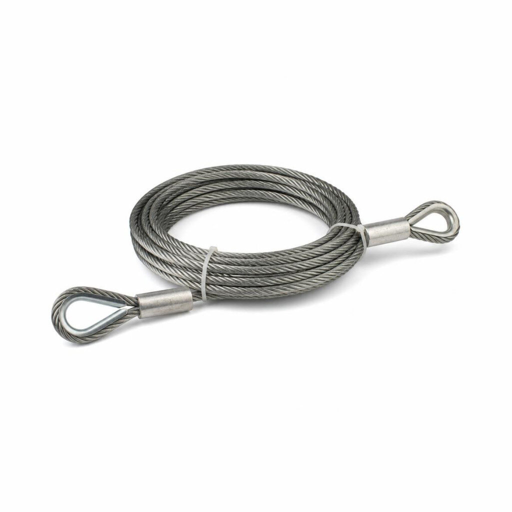 18MMX1MTR STEEL WIRE ROPE&THIMBLE WITH CERT.&TAG