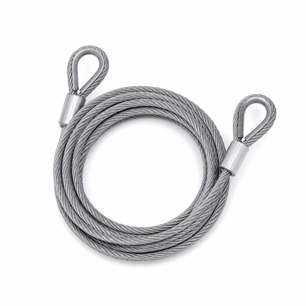 18MMX2MTR STEEL WIRE ROPE & THIMBLE WITH CERT& TAG