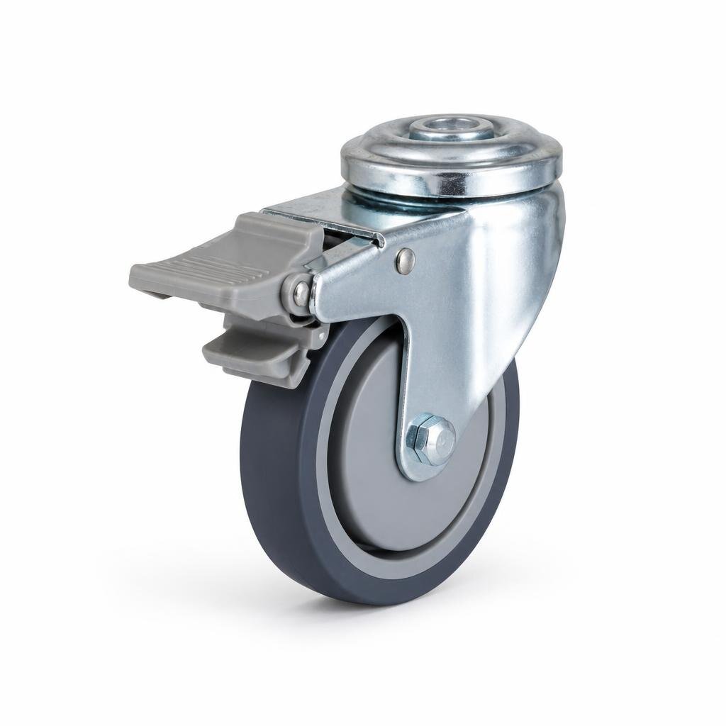 DL5 DL5TPE25SCB 1" TPE 360* SWIVEL CASTER WITH BRAKES