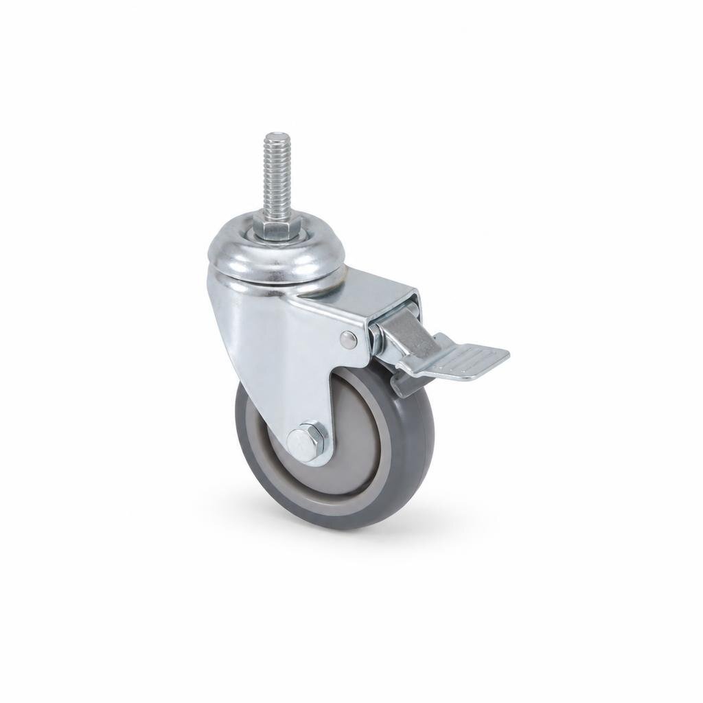 DL5 DL5TPE38SCB 1.5" TPE 360* SWIVEL CASTER WITH BRAKE