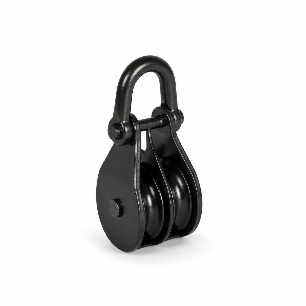 1" BLACK DOUBLE PULLEY