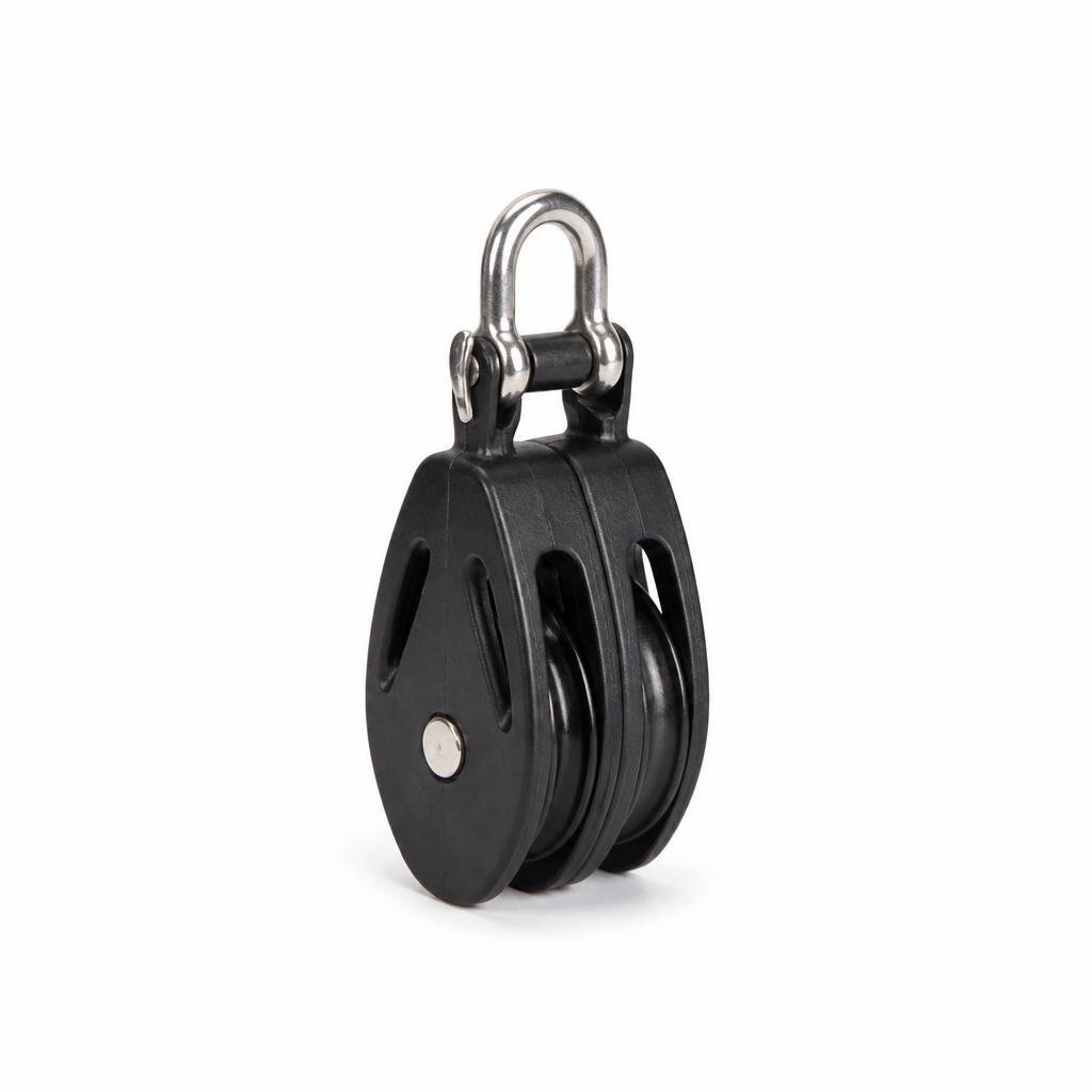 1 1/2" BLACK DOUBLE PULLEY