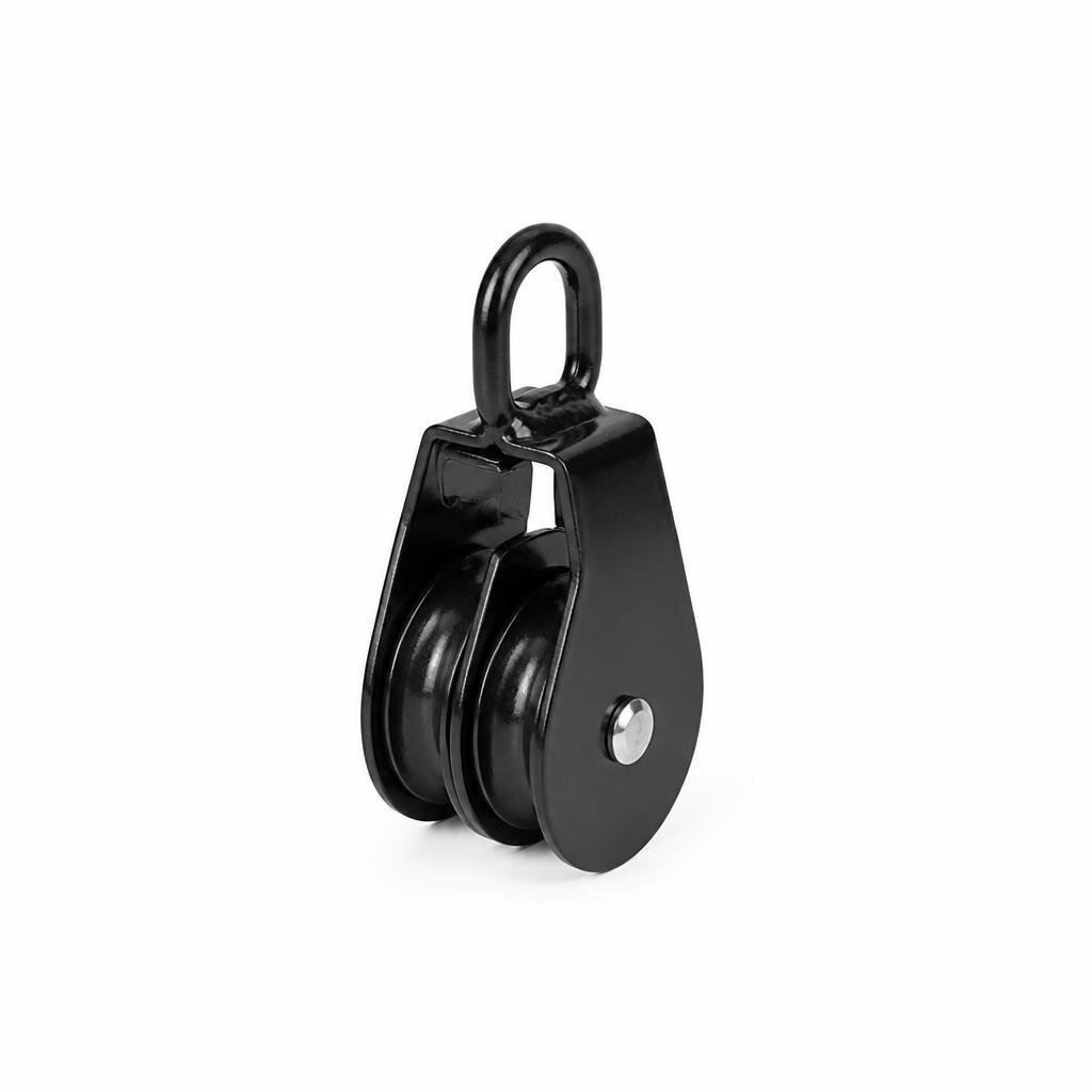 2" BLACK DOUBLE PULLEY