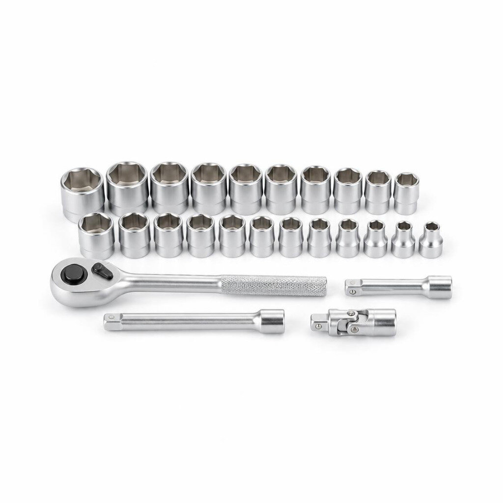 GS 09506 25PCS 1/2"DR. 8-32MM 6PT SOCKET SET