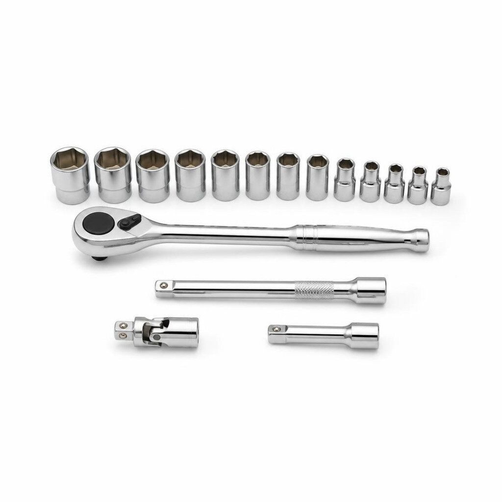 STANLEY STMT45509 26PCS 1/2"DR. 6PT ROUND HEAD RATCHET SET