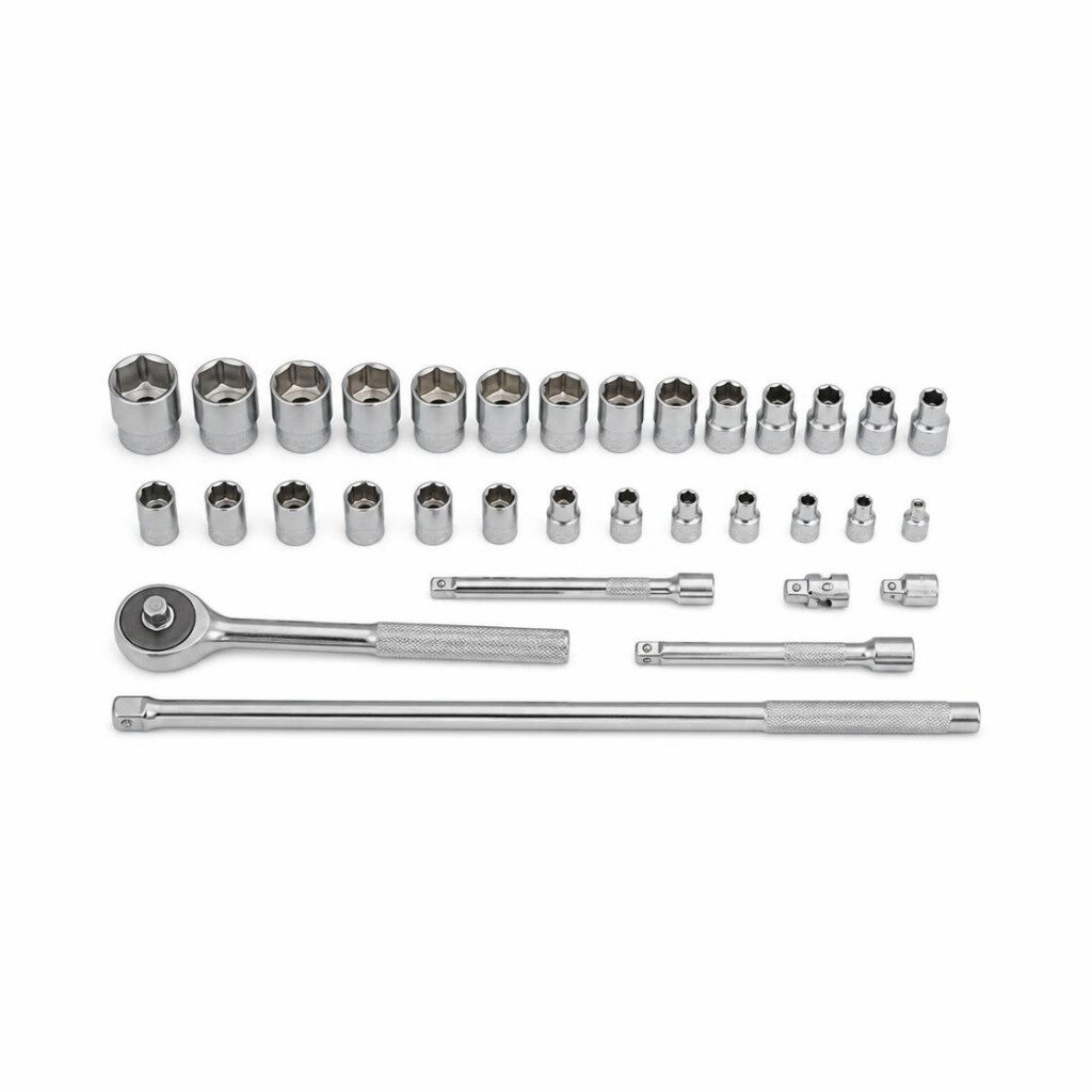 GREAT 32PCS 1/2"DR. BOX SOCKET WRENCH SET