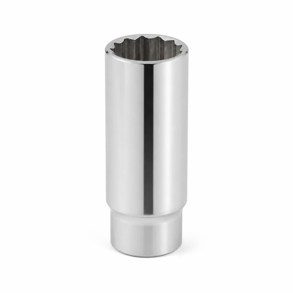 NIETZ 1/2"DR.12PT 21MM CHROME DEEP SOCKET - 500-45-021