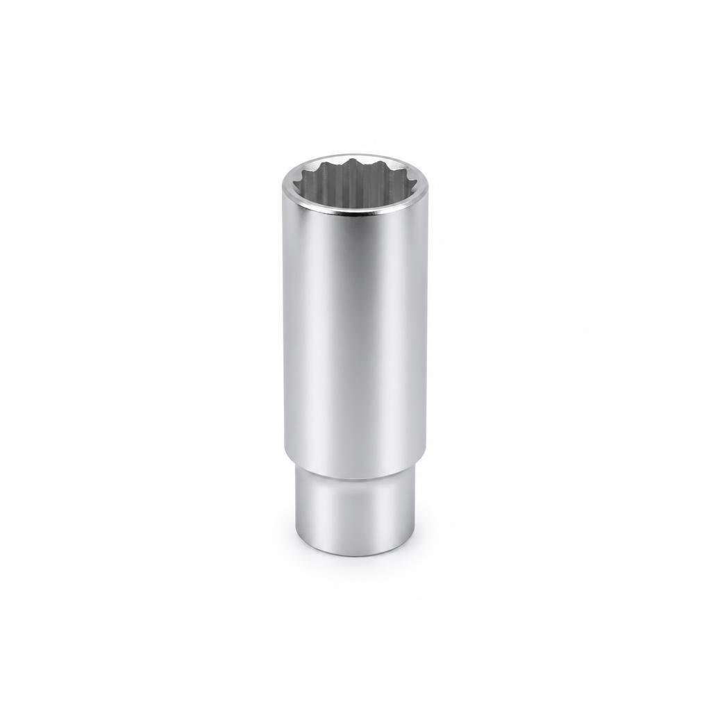 NIETZ 1/2"DR.12PT 22MM CHROME DEEP SOCKET - 500-45-022