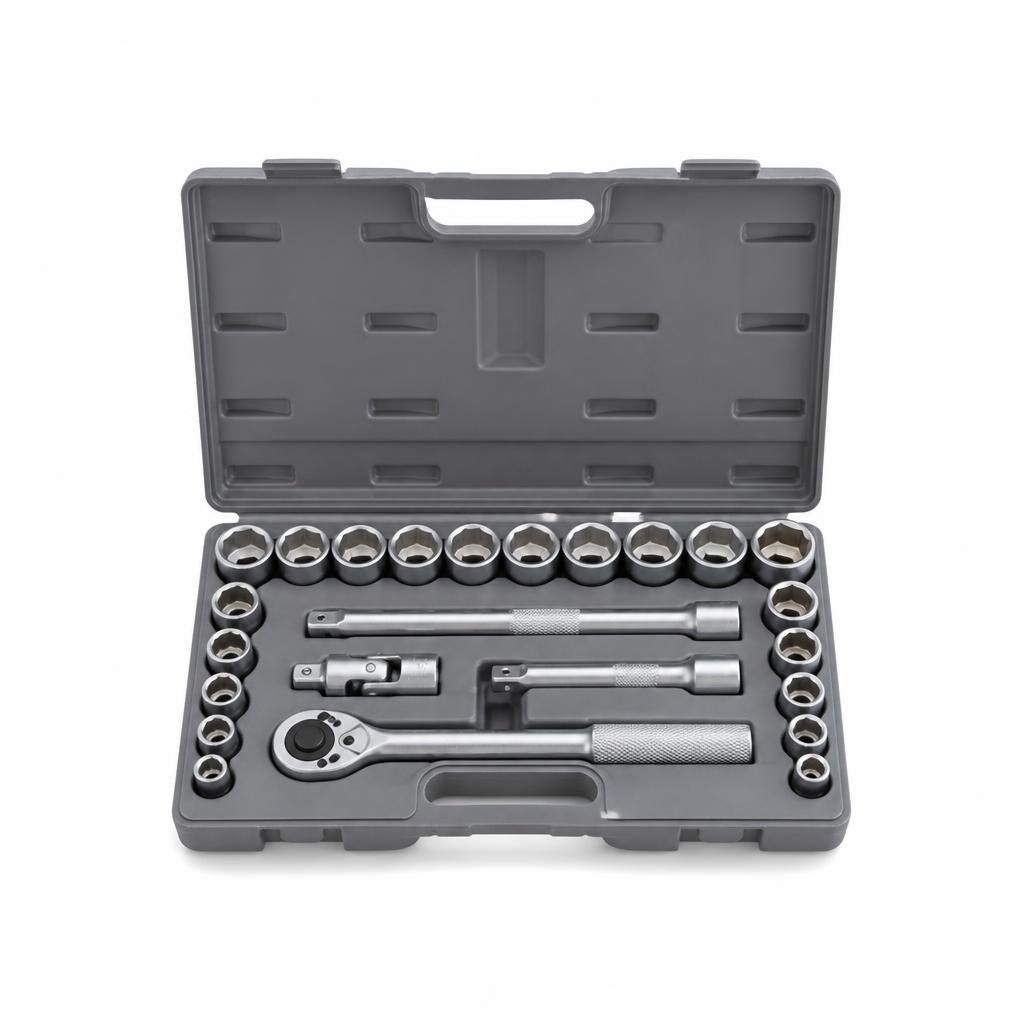 NIETZ 24PCS 1/2"DR.6PT SOCKET SET BLOW-MOULD CASE - 500-49-242