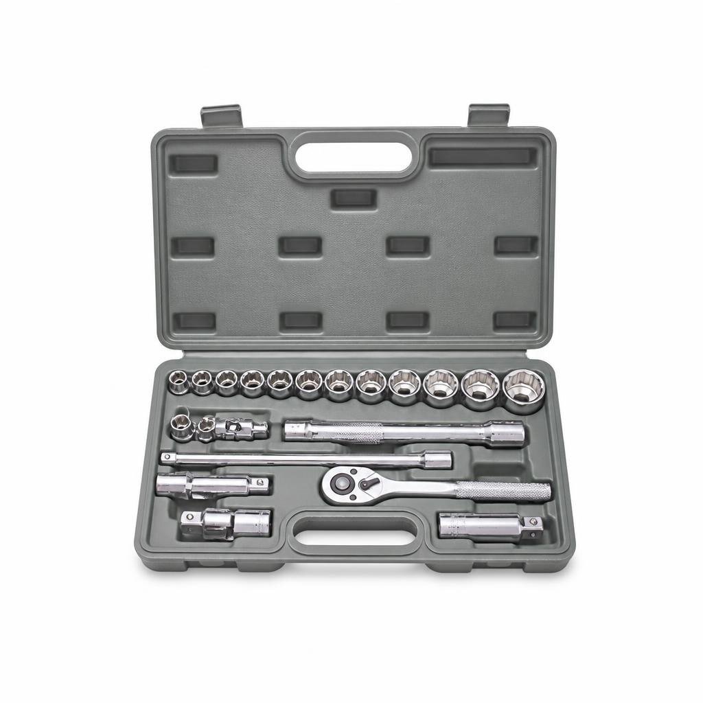 NIETZ 24PCS 1/2"DR.12PT SOCKET SET BLOW-MOULD CASE - 500-49-243