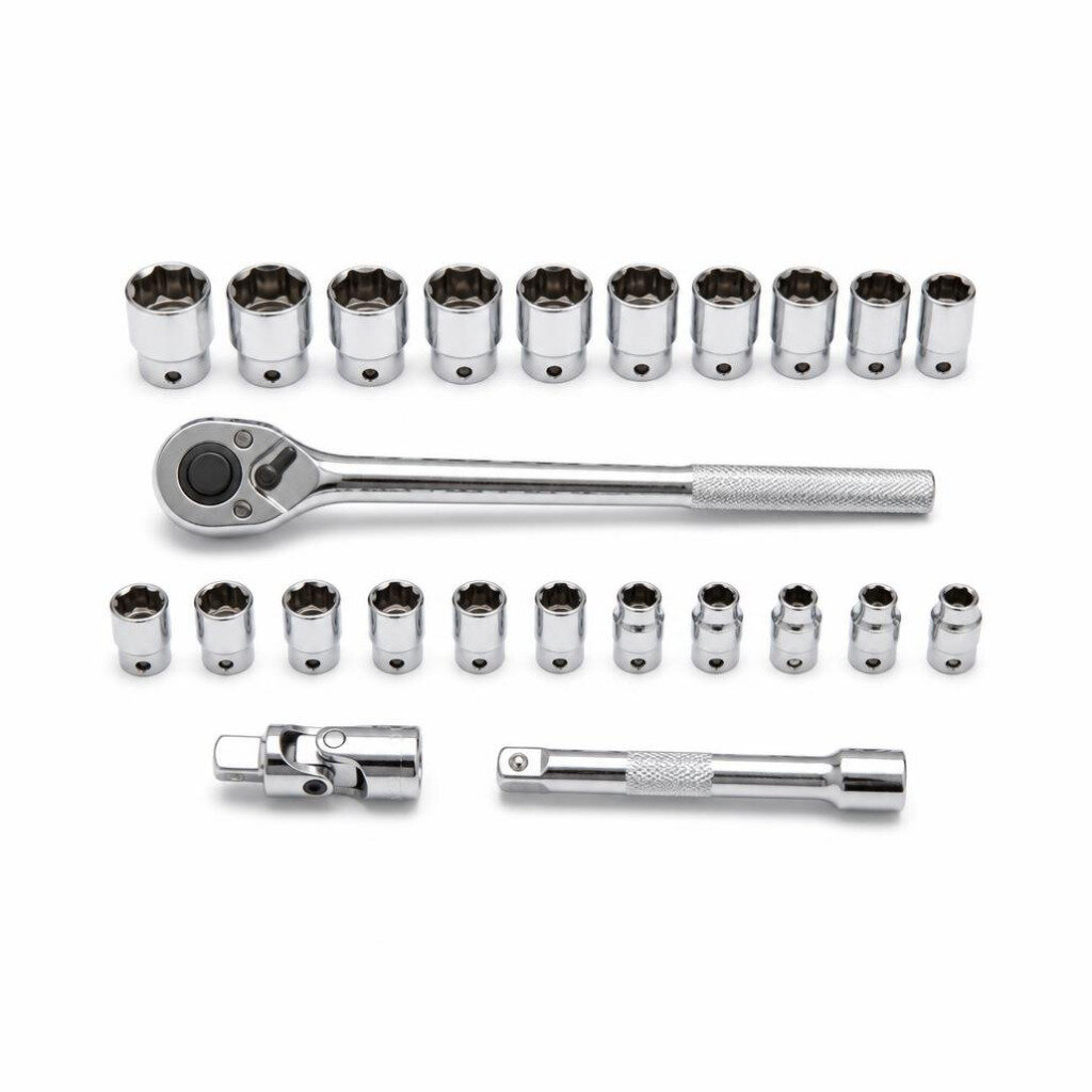 NIETZ 25PCS 1/2"DR.6PT SNAP-IN WRENCH & SUPER SHORT SOCKET SET - 500-49-253