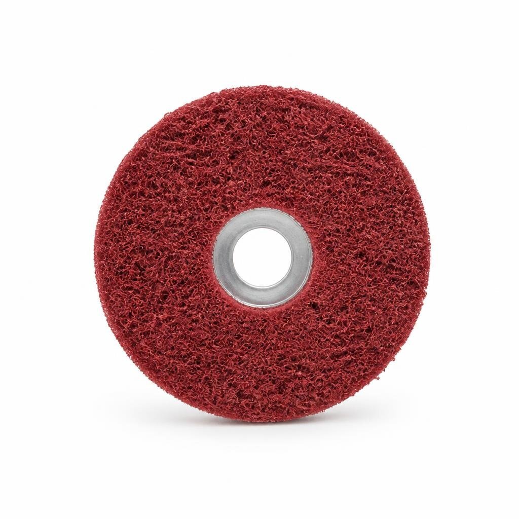 4" NYLON GRINDING WHEEL - RED S/STEEL