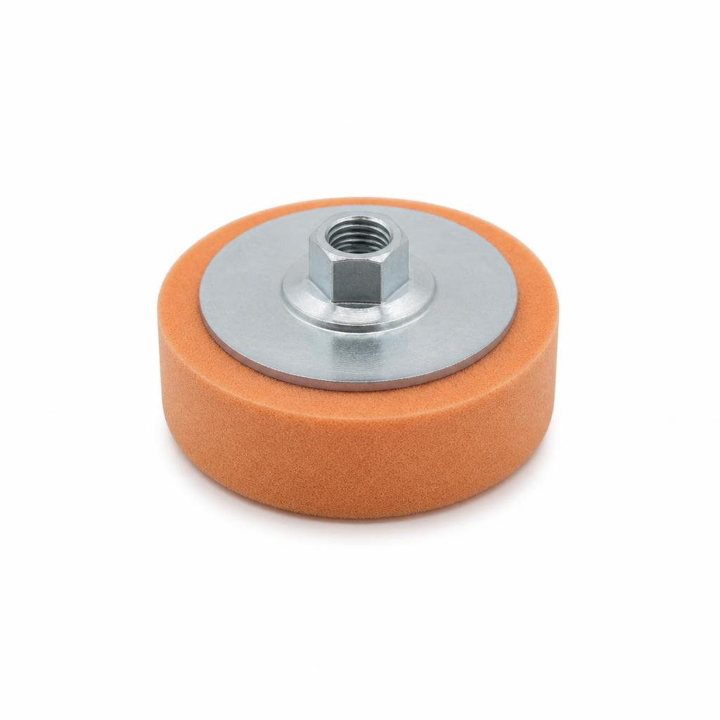 180 X 50MM POLISH SPONGE WHEEL WITH M14 PLATE