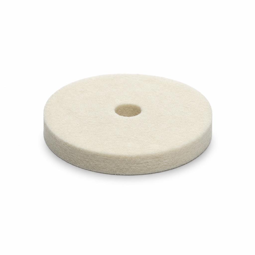 4" X 10MM WHITE WOOL POLISH PAD