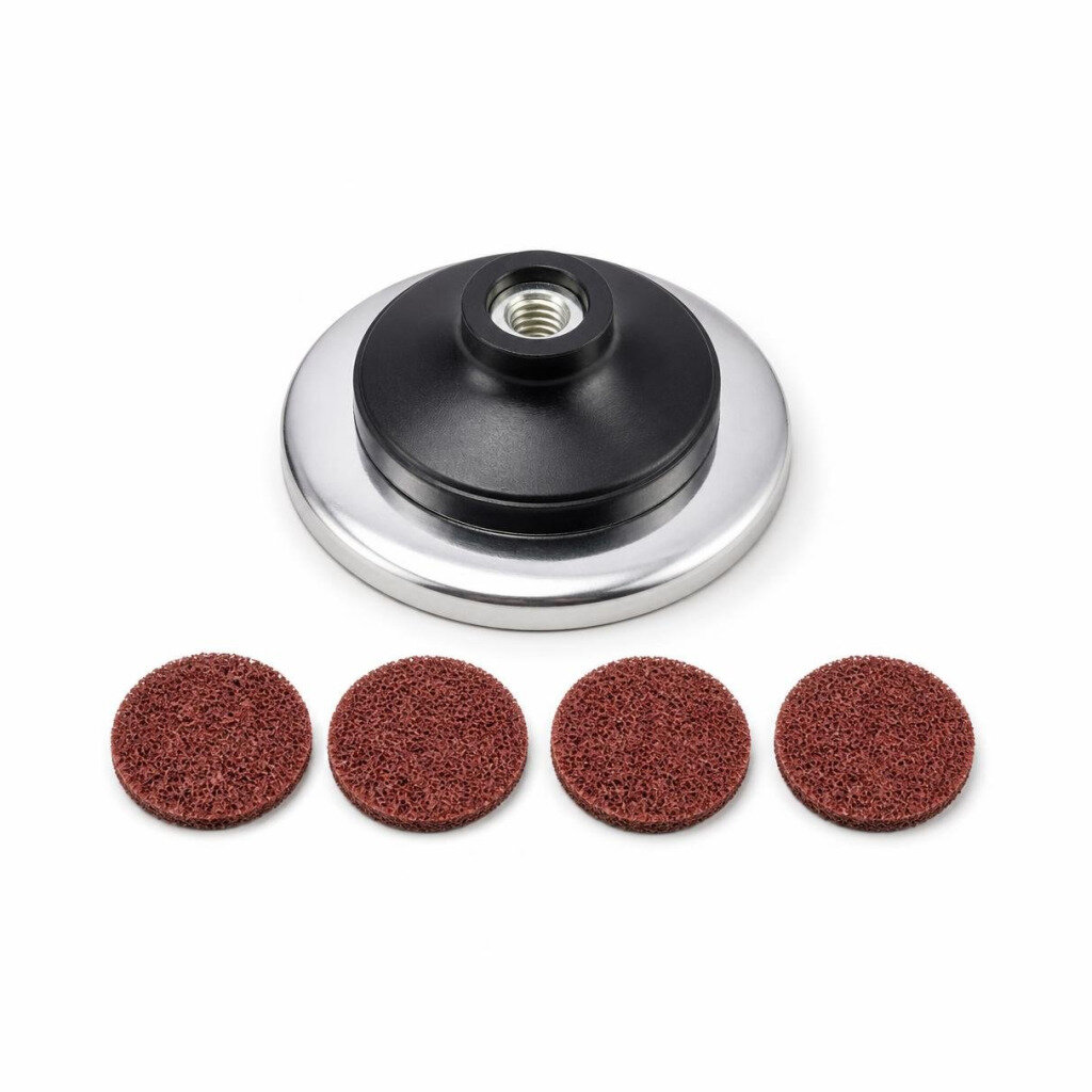ROBINSON 4" X M10 X 1.5MM POLISH PLATE WHEEL WITH 4PCS STICK DISC