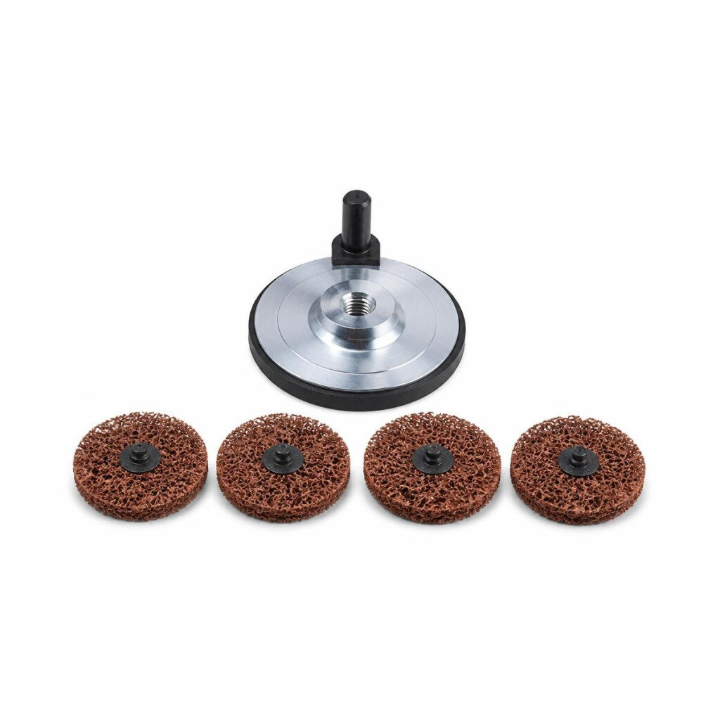 ROBINSON 5" X M10 X 1.5MM POLISH PLATE WHEEL WITH 4PCS STICK DISC