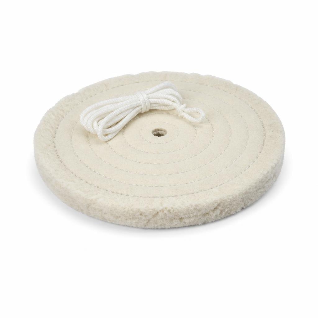 E-MAX 180MM WOOL PAD POLISHING WHEEL WITH ROPE